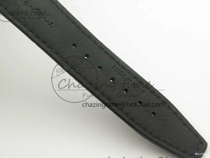 MIROTIME 0523 Affordable Portofino IW356501 SS V3 MK 1:1 Best Edition White Dial Gold Markers On Black Leather Strap MIYOTA 7196